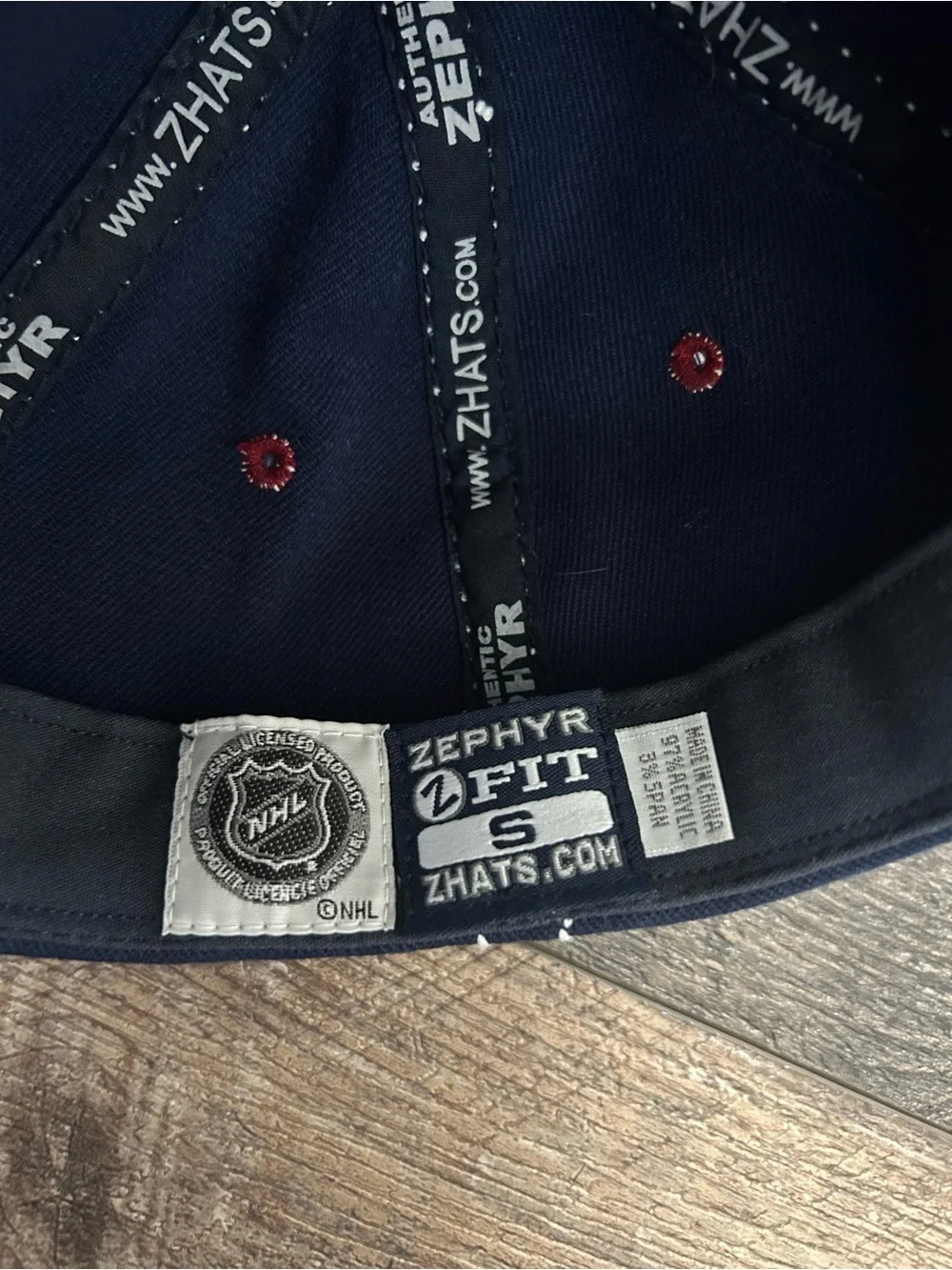 Colorado Avalanche Hat Fitted (Size Small) Zephyr Blue Red NHL Hockey Logo Men